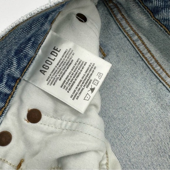 AGOLDE Parker long denim shorts size 32 B1331 - Picture 6 of 8
